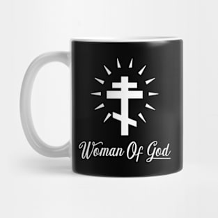 Woman Of God - Orthodox Cross - White - Christian Series 12W Mug